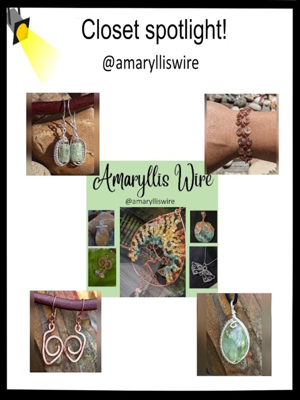 Check out @amarylliswire for Hand Crafted Wire Wrapped Jewerly Items